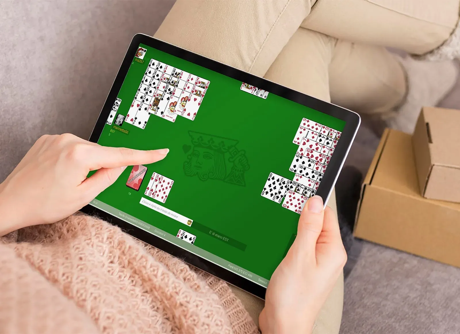 Schermata del gioco Burraconline su tablet